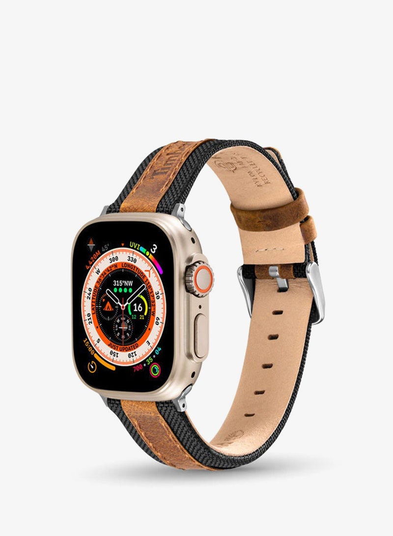 Timberland Arnett Black & Brown ReBOTL Unisex Universal Watch Strap 22mm - TDOUS0001708 - Image 1