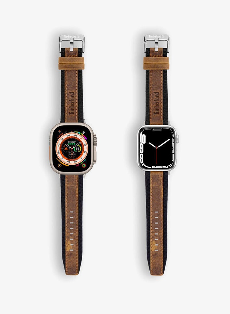 Timberland Arnett Black & Brown ReBOTL Unisex Universal Watch Strap 22mm - TDOUS0001708 - Image 4