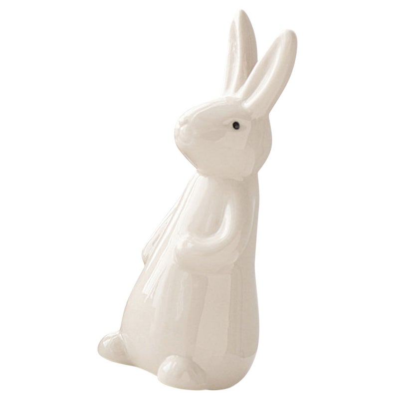 Bunny Shaped Ceramic Decor Tabletop Scene Layout Ceramic Ornament for Home Decor - Image 1