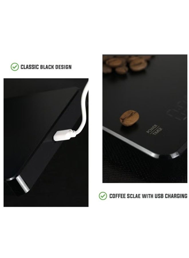 HOMESTAR Digital LED Display Timer Square Rechargable Coffee Scale Pour Over Drip For Kitchen Cooking - Image 2