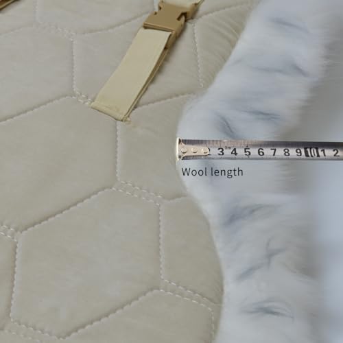 Gracefur A Pair Genuine Sheepskin Seat Covers, Long Wool Front Car Seat Covers, Easy to Install, Airbag Compatible Universal Fits Seat Covers for SUV, Trucks, Cars (Grey) - Image 3