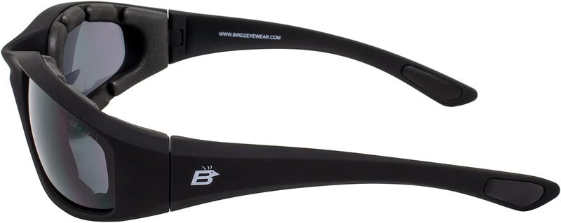 Birdz Eyewear Oriole Padded Safety Bifocal Motorcycle Sunglasses Black Frame Smoke Lenses 1.5 Magnification Carry Bag - Image 5