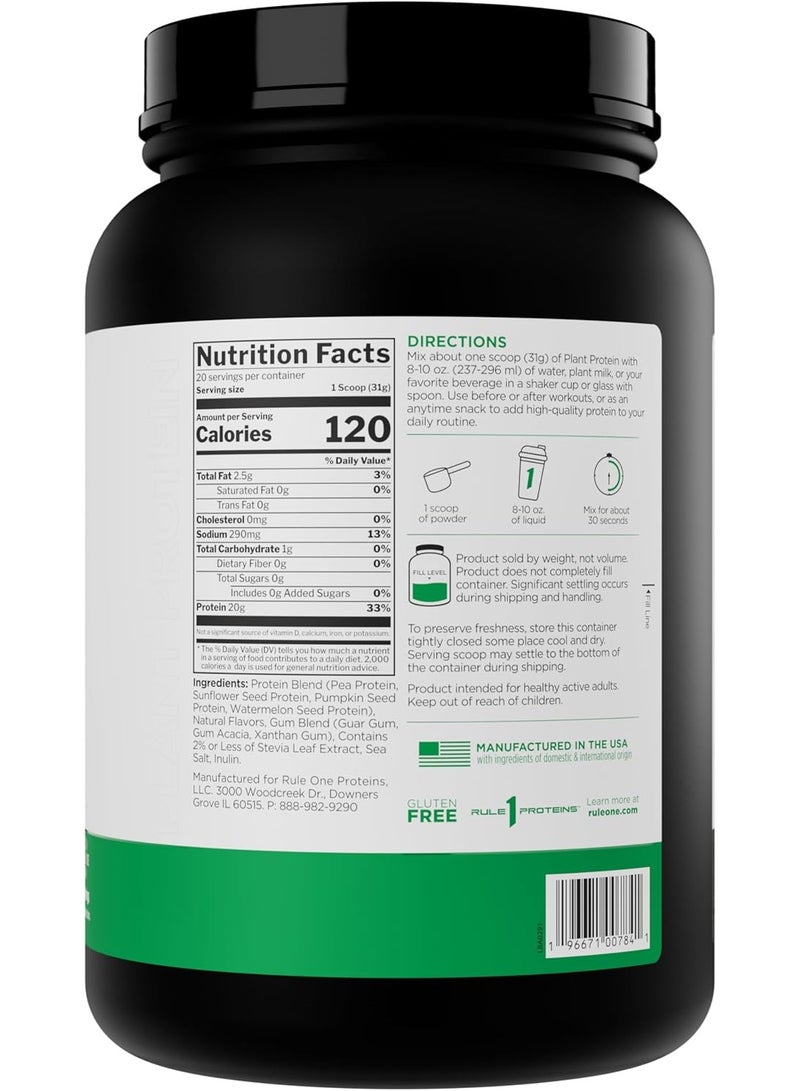 Rule1 Plant Protein Pure Vanilla 620g | 20g Vegan Protein Per Serving | Gluten Free, Dairy Free & Soy Free | 20 Servings - Image 5