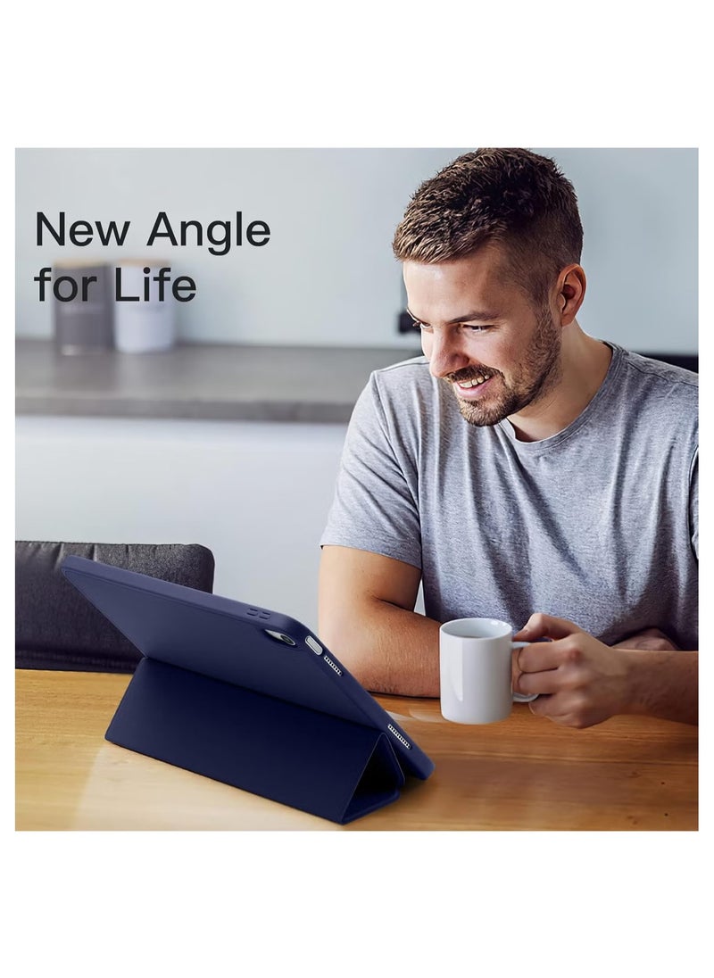 TWEGGON - iPad (A16) 11th Generation 2025 Case Protective Flip Folio Smart Case Cover for Apple iPad (A16) 11th Generation with Pencil Holder Blue - Image 1