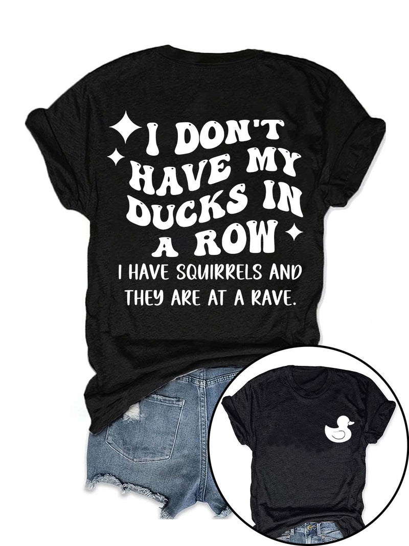 summer women's slogan inspirational pattern round neck short sleeve casual fashion explosion T-shirt - Image 4