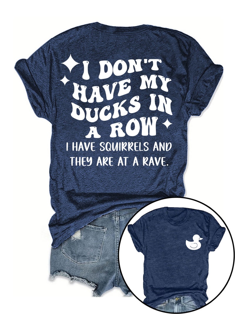 summer women's slogan inspirational pattern round neck short sleeve casual fashion explosion T-shirt - Image 3
