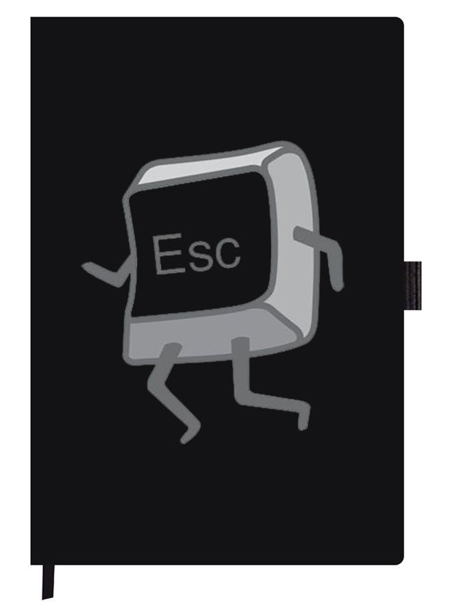 Theodor Designer A5 Thick Black Hardcover Notebook Escape - Image 1