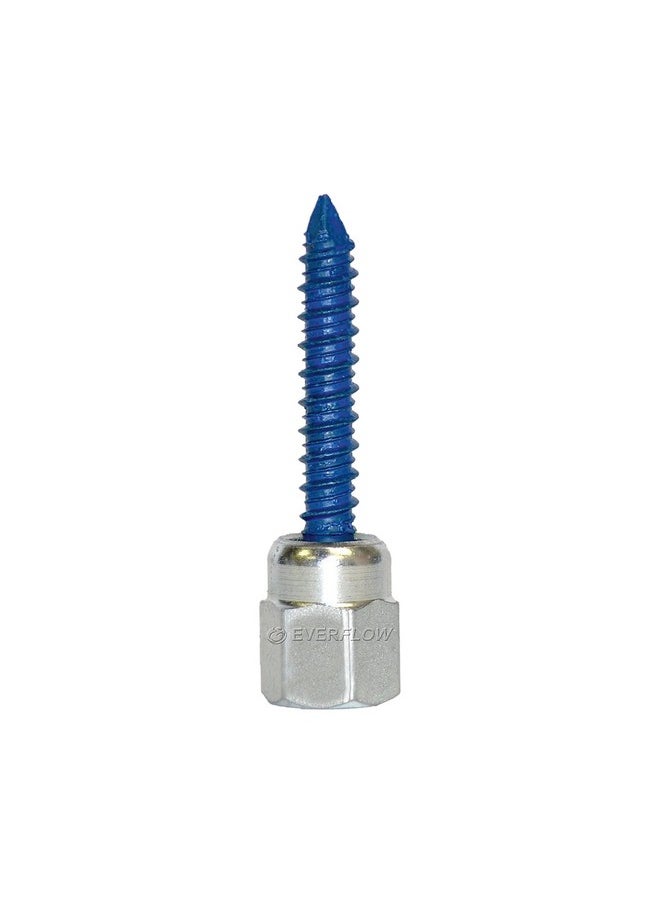 إيفر فلو Sammys 8059957-25 Vertical Anchor Super 3/8 in. وصلة قضيب ملولبة، برغي 5/16 × 1 3/4 بوصة، فضي وأزرق، 25 قطعة 