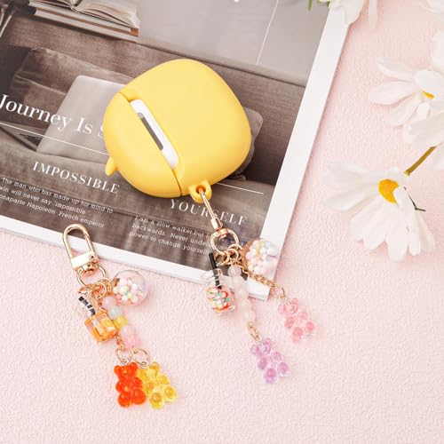 Aeenioy 2Pcs Cute Keychain, Candy Bear and Rainbow Color Bag Charm, Aesthetic Keychain for Girls, Kawaii Phone Charm, Resin Keyring for Women, Gift for Teens - Image 4