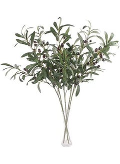 Generic 5-Piece Olive Artificial Plant Branch Set Green/Red  - Image 1