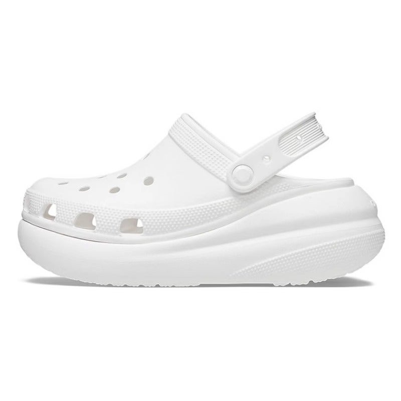 Bai Jingting'S Same Style Soft Sole Cloud Puff Croc Shoes, Ultra-Thick-Soled Men'S And Women'S Outer Wear Non-Slip Casual Baotou Slippers - Image 4
