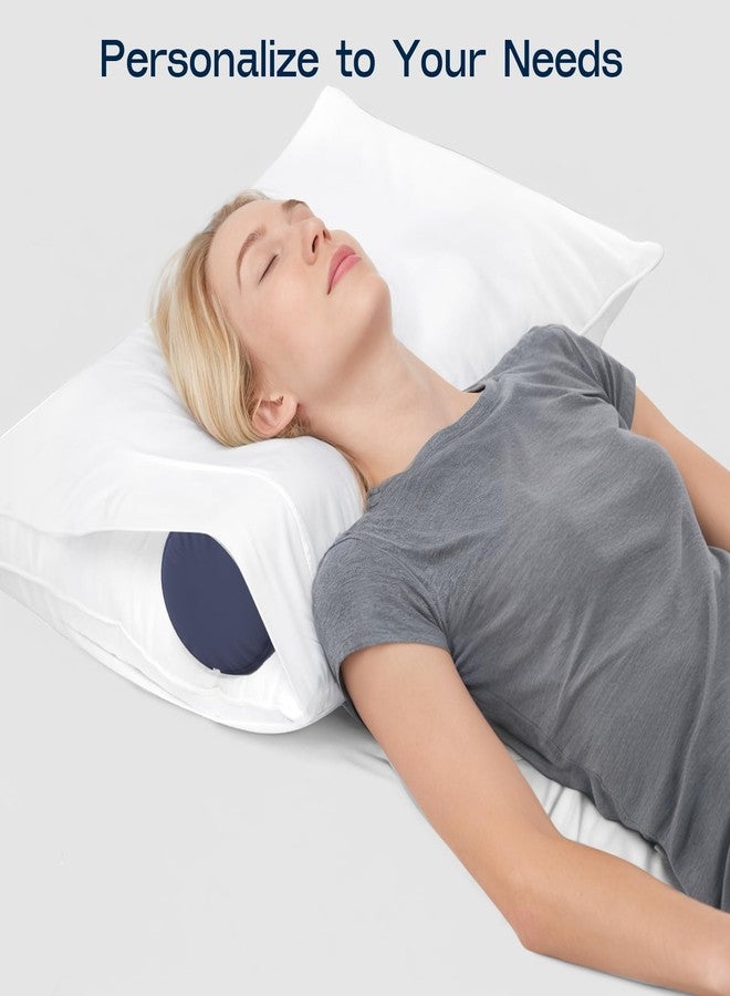 Forcanby Neck Roll Pillow for Neck Pain Relief - Memory Foam Neck Support Pillow for Bed | Round Neck Pillow for Sleeping, 15.7 * 6 * 6inch ((Navy-Blue) - Image 5