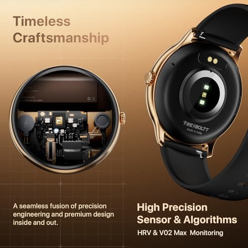 Fire-Boltt Phoenix Pro Round Smart Watch 1.39″ HD Display with Bluetooth Calling, AI Voice Assistant, SpO2 & Heart Rate Monitor, 120+ Sports Modes, IP67 Waterproof Smartwatch for Men & Women - Black - Image 5