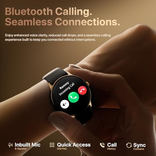 Fire-Boltt Phoenix Pro Round Smart Watch 1.39″ HD Display with Bluetooth Calling, AI Voice Assistant, SpO2 & Heart Rate Monitor, 120+ Sports Modes, IP67 Waterproof Smartwatch for Men & Women - Black - Image 4