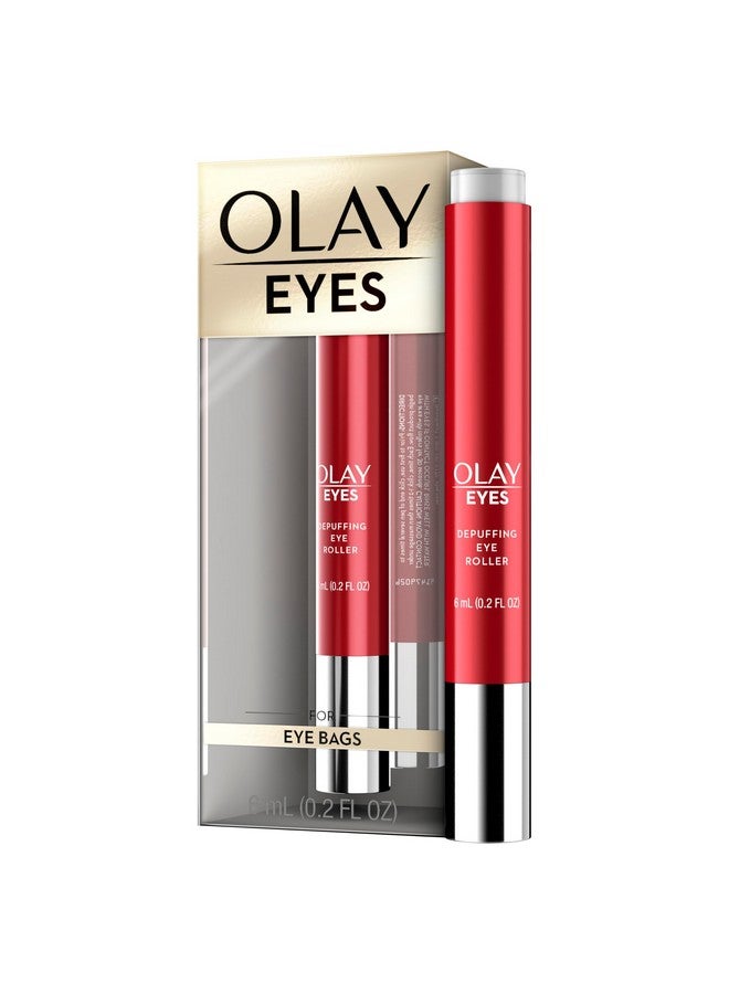 Olay Eye Treatment by Olay Eyes Depuffing Eye Roller with Vitamin E Massages to Help Reduce Puffiness and Instantly Awaken Tired-Looking Eyes, 0.2 Fl Oz - Image 1
