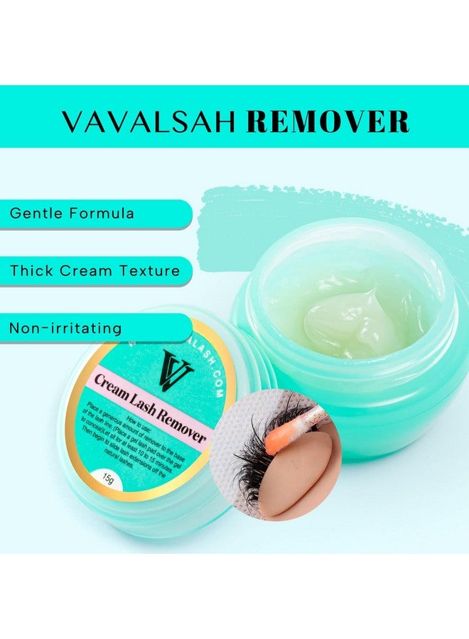 VAVALASH Lash Remover For Lash Extensions Eyelash Extension Cream Remover Low Irritation Cream Remover for Sensitive Skin Fast Dissolution Professional Eyelash Extensions Salon Use(15g) - Image 2
