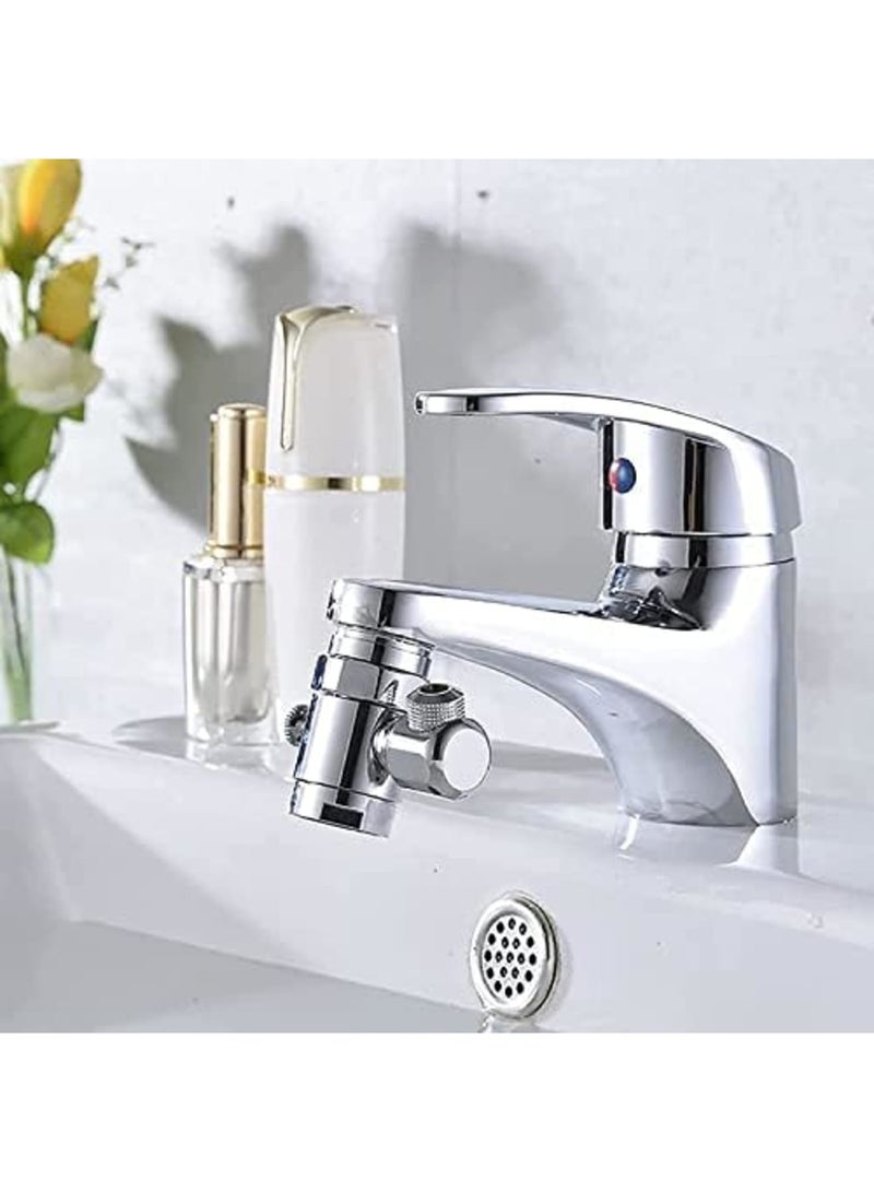 SYOSI Faucet Aerator, Faucet Sprayer Attachment 360° Spray Head Bubbler Sprayer with Double Nozzle, Kitchen Bathroom Sink Faucet Sprayer Head for Face Washing, Gargle and Eye Flush - Image 4