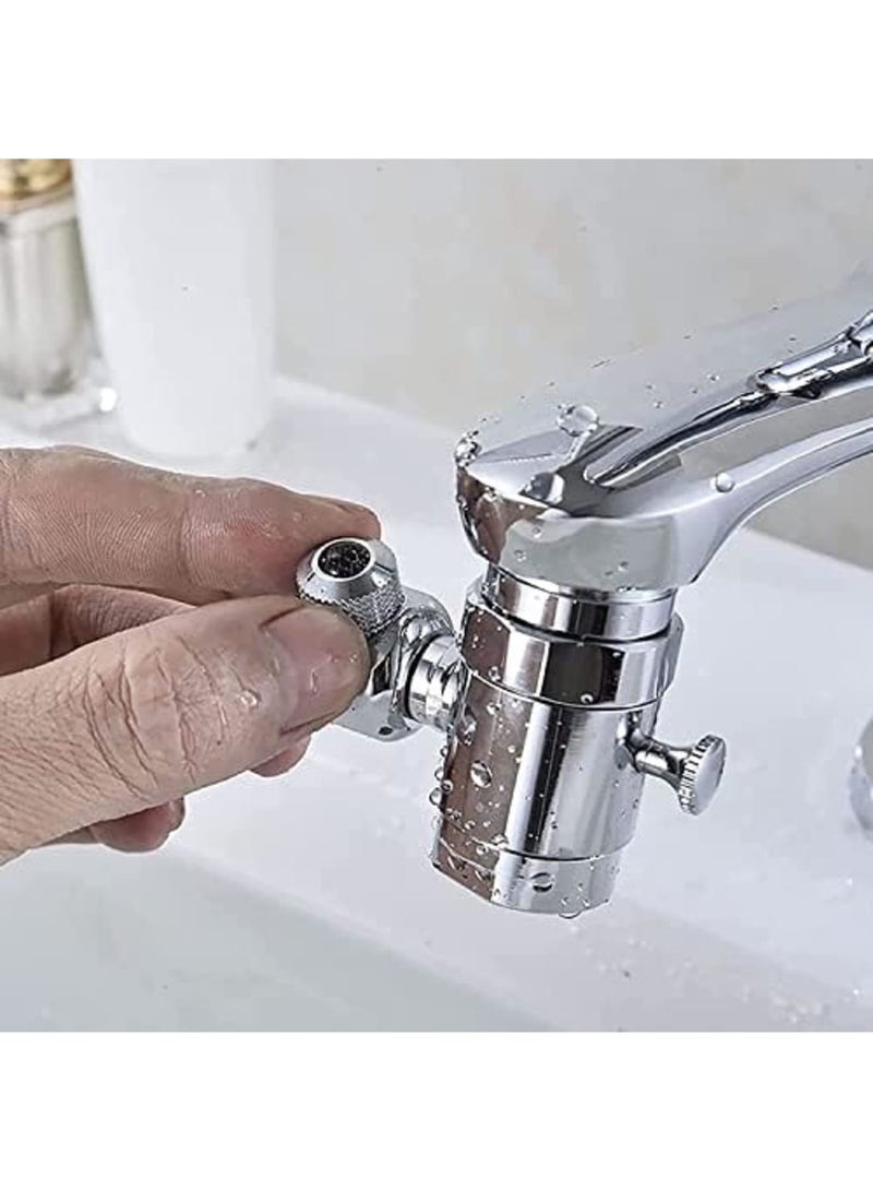SYOSI Faucet Aerator, Faucet Sprayer Attachment 360° Spray Head Bubbler Sprayer with Double Nozzle, Kitchen Bathroom Sink Faucet Sprayer Head for Face Washing, Gargle and Eye Flush - Image 5