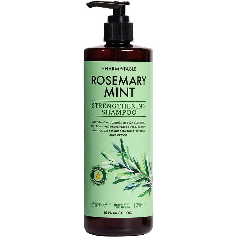 PHARM TO TABLE Rosemary & Mint Shampoo 480ml - Image 1