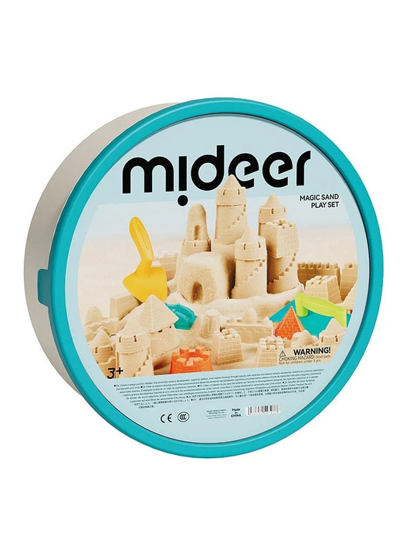 Mideer Magic Sand Play Set 2kg with 25 Accessories, Kids Sensory Sand Toy with 2 x 1kg Sand Bags, Creative Molding & Indoor Play for Ages 3+ - Image 1