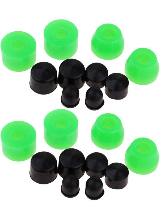 silvercnc 20PCS 85a Skateboard Bushings and Pivot Cups Set for Skateboard Truck Longboard Cruiser Parts, High Performance PU Bushings for Skateboarding  - Image 1