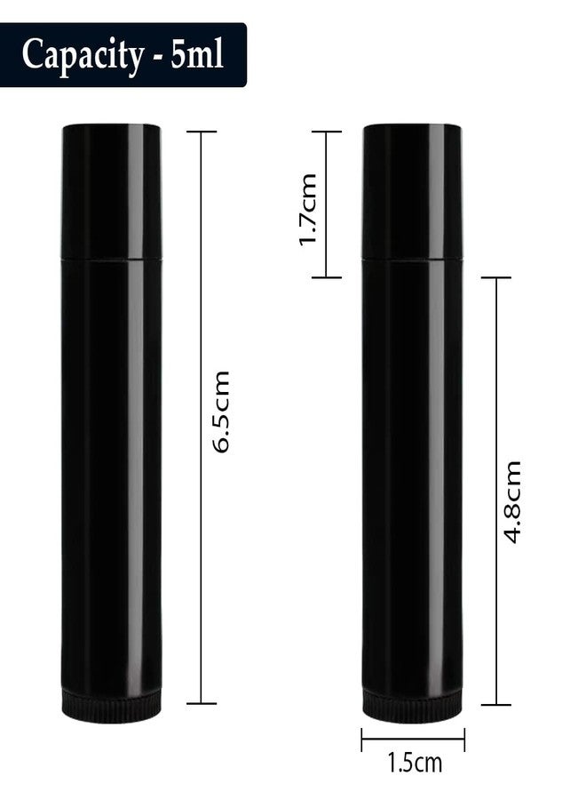 SpiderJuice 5Pc Empty Refillable Black Lip Chapstick Lipgloss Tube Container Lipstick Stick Lip Gloss Jar Tubes DIY Lip Gloss & Beauty Samples for Lipstick Kajal Lip Care Cosmetics Travel - Image 3