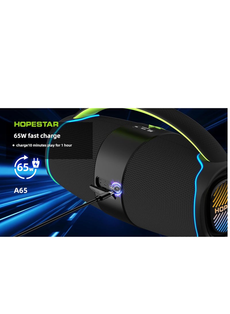 هوبستار مكبر صوت بلوتوث A65 مقاوم للماء مع ميكروفون كاريوكي - Image 3