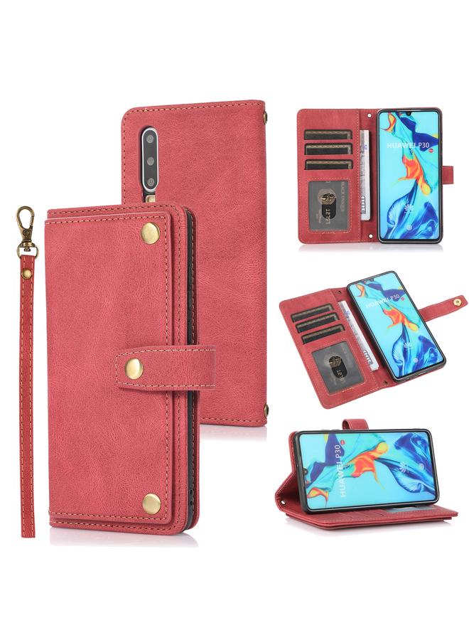 Zaboon Case For Huawei P30 PU + TPU Horizontal Flip Leather Case with Holder & Card Slot & Wallet & Lanyard - Image 1