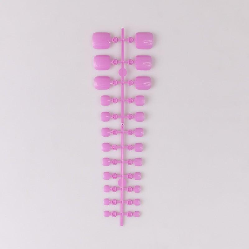 Toenail Bar Ins Style Solid Color Patch Toenail Unsealed Fake Nail Press On Toe Nails - Image 1