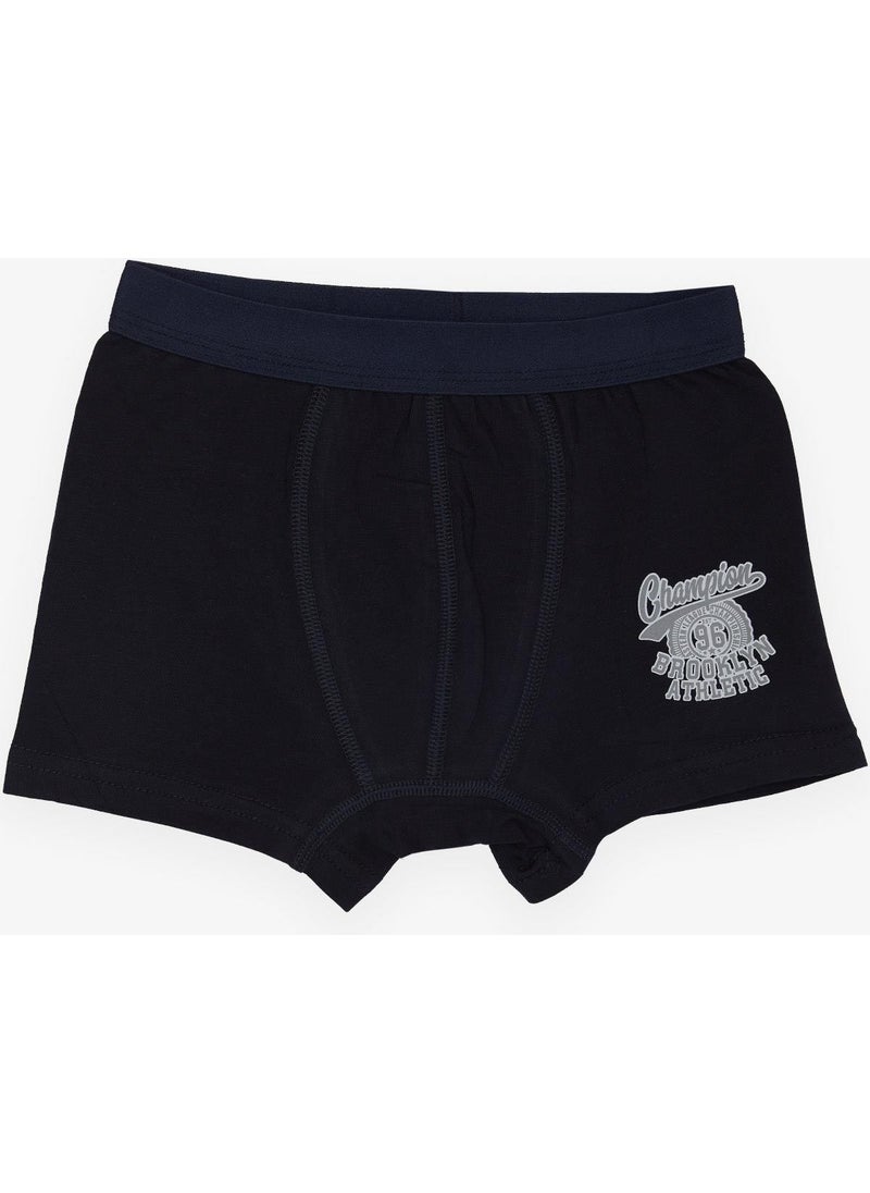 Katamino Boys Boxer Champion Text Printed 3-4, Navy Blue  - Image 1