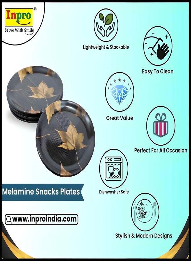 Inpro Set of 6 Melamine Round Small Snack Plates - Perfect Addition to Your Kitchen Utensils and Plates Collection - Image 3