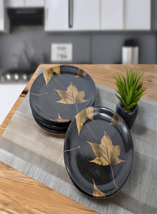 Inpro Set of 6 Melamine Round Small Snack Plates - Perfect Addition to Your Kitchen Utensils and Plates Collection - Image 1