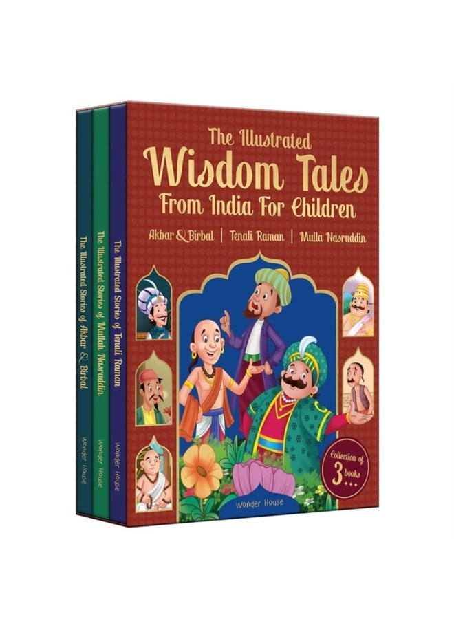 The Illustrated Wisdom Tales from India for Children (Boxed set of 3 Books)-Tenali Rama |Akbar and Birbal | Mulla Nasruddin 