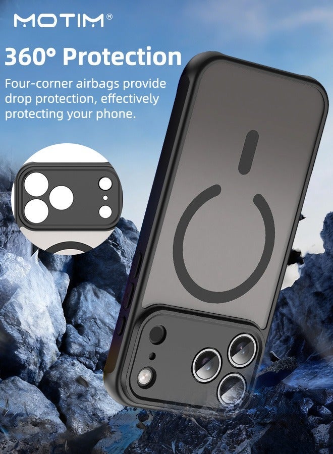Motim iPhone 17 Pro Max Full-coverage Case 6.9-inch, Built-in Magnetic Ring, Upgraded Camera Protection, Compatible with Magsafe, Military Grade Shockproof, Non-slip Transparent Case - Image 4