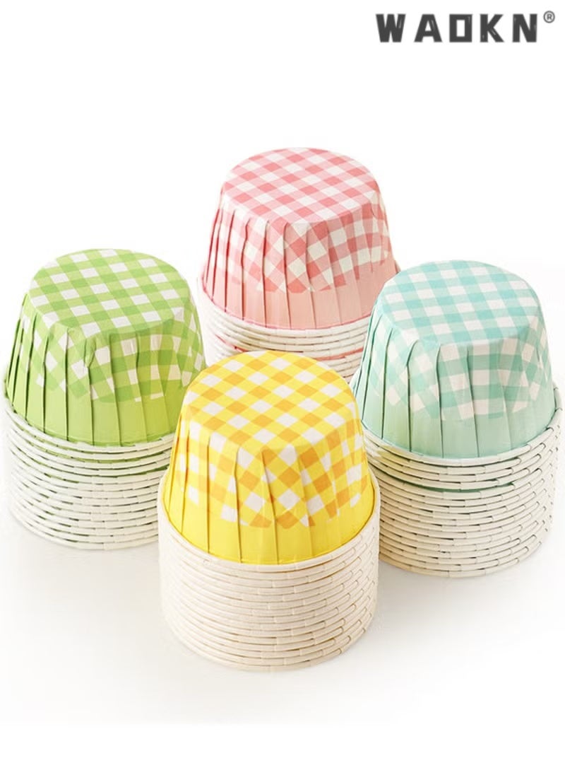 WAOKN Pack of 50 Disposable Roll-Up Cups Baking Paper For Cupcakes Paper Muffin Cupcake Moulds Baking Cups Muffin Moulds for Wedding Birthday Party Blue - Image 5