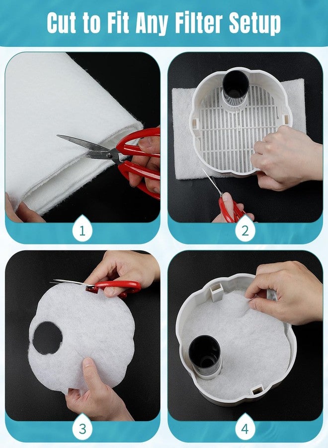 باوفلي وسادة ترشيح تلميع أحواض السمك من باوفلاي، وسادة تلميع مياه دقيقة 100 ميكرون لمرشحات أحواض السمك، خيط ترشيح أحواض السمك قابل للقص حسب المقاس 36 × 24 بوصة، وسادة وسائط ترشيح عالية الكثافة للبرك والأحواض. - Image 2