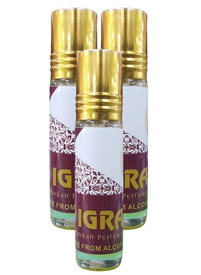 بيرفيومز 3 قطع زيت عطري اغرا مكة 12 مل - Image 1