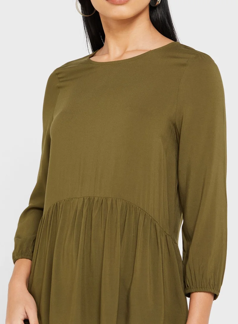 VERO MODA Round Neck Balloon Sleeves Top