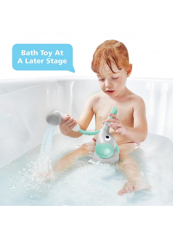 Yookidoo - Yookidoo Baby Bath Shower Head - Elephant Water Pump with Trunk Spout Rinser - Control Water Flow from 2 Elephant Trunk Knobs for Maximum Fun in Tub or Sink for Newborn Babies - Image 1