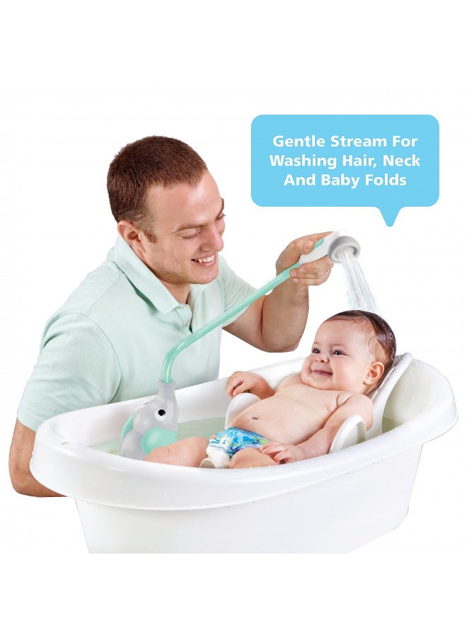 Yookidoo - Yookidoo Baby Bath Shower Head - Elephant Water Pump with Trunk Spout Rinser - Control Water Flow from 2 Elephant Trunk Knobs for Maximum Fun in Tub or Sink for Newborn Babies - Image 1