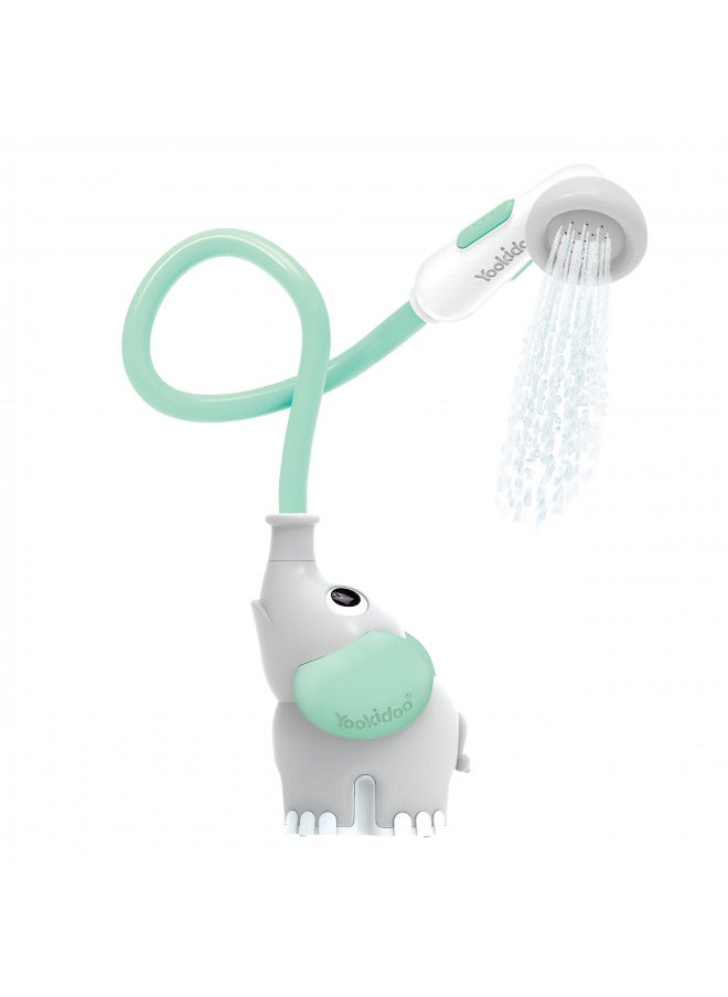 Yookidoo - Yookidoo Baby Bath Shower Head - Elephant Water Pump with Trunk Spout Rinser - Control Water Flow from 2 Elephant Trunk Knobs for Maximum Fun in Tub or Sink for Newborn Babies - Image 1