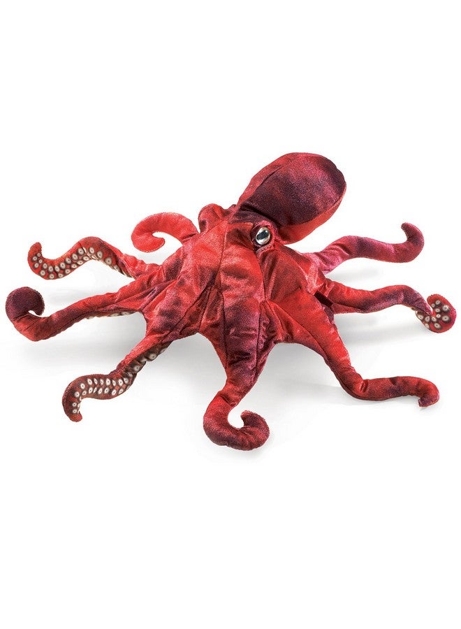 Folkmanis Red Octopus Hand Puppet - Image 1