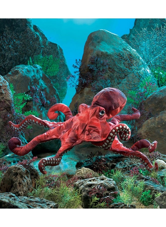 Folkmanis Red Octopus Hand Puppet - Image 2
