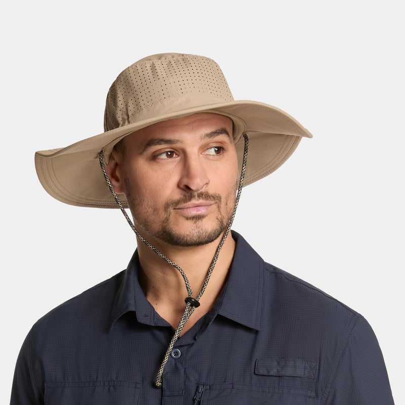 MISSION Cooling UPF Boonie Hat - Unisex Sun Hat for Hiking, Beach & Fishing - Sweat & Water Activated Technology - (Khaki) - Image 5