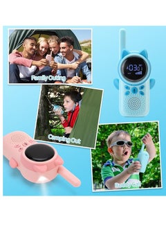 MOCOM Kids Toy Adventure Walkie Talkies - Pretend Play Two-Way Radios for Imaginative Games, Built-in Flashlight & Rechargeable Battery, Perfect for Boys & Girls 3-12 Years Old  - Image 3