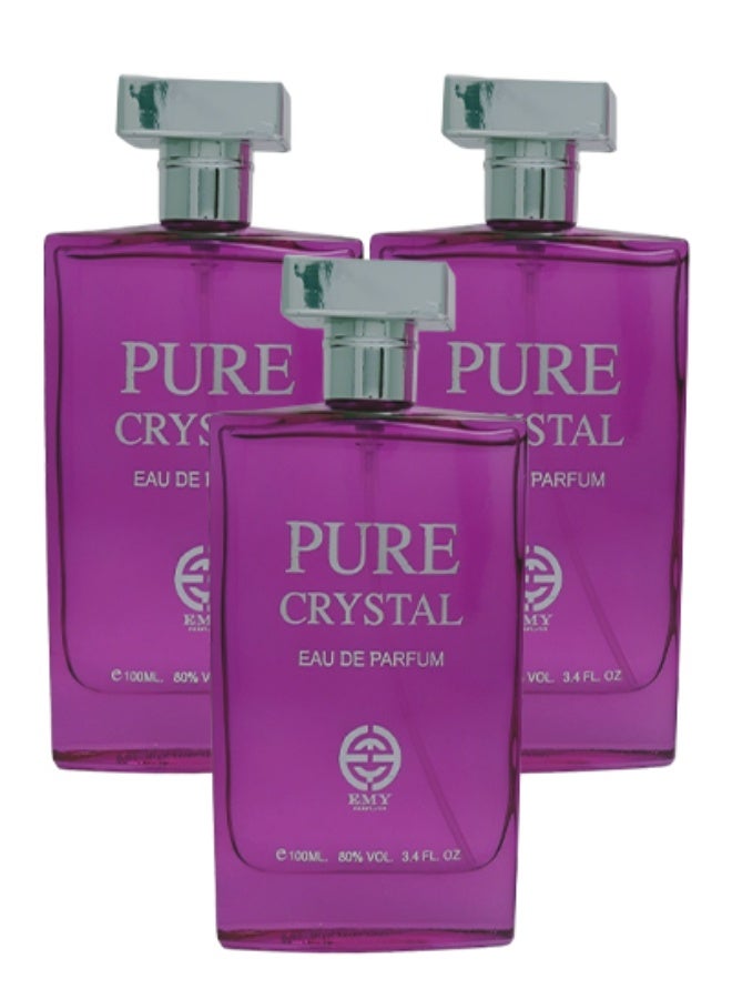 EMYC 3 Pieces Pure Crystal Perfume For Women 100ml EDP - Image 1