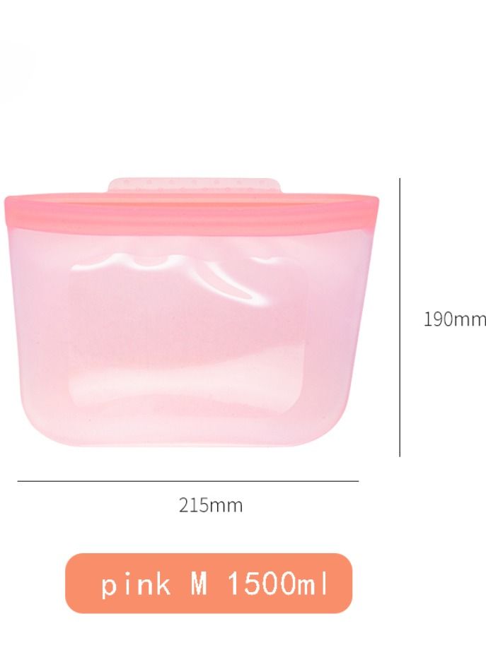 Pink medium silicone preservation sealing bag  - Image 2