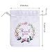 Bskifnn 50 Pcs Organza Bags Thank You Printed Satin Drawstring Organza Pouch Candy Bags Wedding Party Favor Gift Bag Jewelry Pouch White 448 Inch - Image 4
