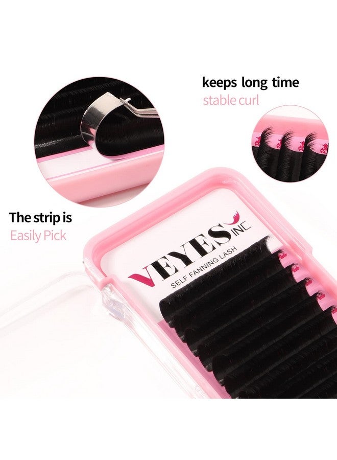 VEYES INC Eyelash Extension Easy Fan Volume Lashes Mixed Tray 0.05 D Curl 816Mm, Self Fanning Lash Extension Supplies.Premium Faux Mink Lashes Jet Black - Image 4