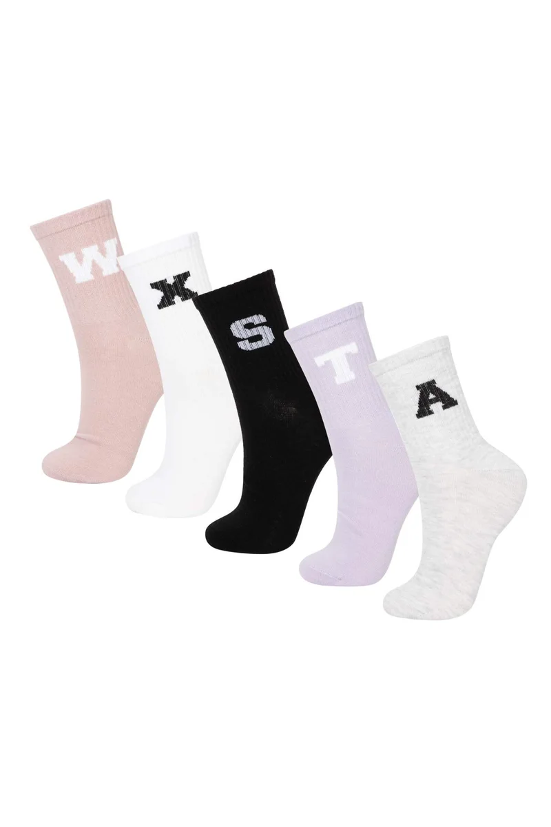 ديفاكتو Woman 5 Piece Cotton Long Socks